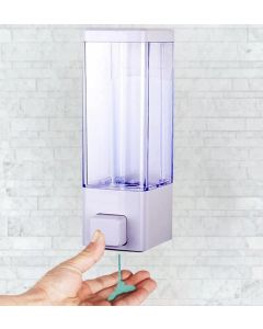 Sigma Transparent Wall Mount Liquid Soap Dispenser White 350 ml Conditioner, Foam, Gel, Liquid, Lotion, Sanitizer Stand, Shampoo, Soap Dispenser