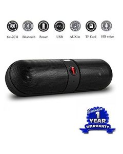 BT Bluetooth Speaker Capsule Stereo Pill Speaker With AUX Input