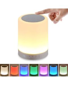 NVM LED Bluetooth Speaker Touch Lamp, Wireless Speaker Light, USB Rechargeable Portable