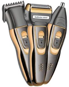 HTC 3 in 1 Grooming Kit Beard, Nose and Ear Waterproof Trimmer for Men 