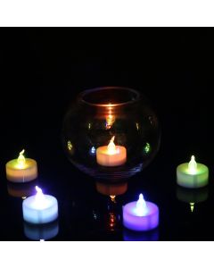Virat Flameless 6 MultiColor auto changing LED Tealights Birthday/ Festival / Anniversary / All purpose (batteries included) (Pack of 6) High Quality Long Lasting