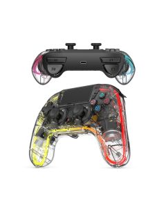 Kreo Mirage Wireless Gaming Controller Compatible with PC, Android, iOS & PS4 and Programmable Buttons, Turbo & Macro, Dual Vibration Motors