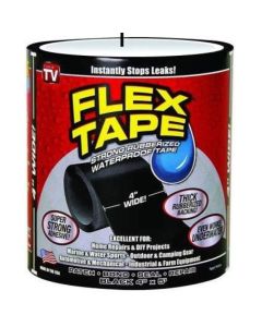 Indishop rubberized waterproof flex instantly stops leaks sealer tape (4 inch x 5 feet, black) (flex tape)