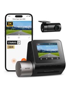 70mai A510 3K Dual Channel Dash Cam With HDR, GPS Logger, STARVIS 2 IMX675 Sensor,  MaiColor Vivid+ with Night Owl Vision, App Playback & Share