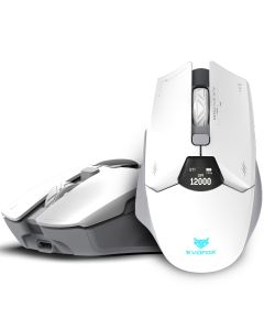 EvoFox Banshee 2 Wireless Gaming Mouse With PixArt 3311 Sensor, 1000Hz Polling Rate, 12,000 DPI, LCD Display, 6 Programmable Buttons