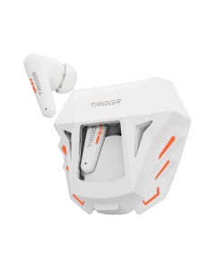 TRIGGR Raptor Earbuds With Fast Pairing, 4 Mic ENC, Spaceship Design, 30ms Low Latency, 50H Battery Bluetooth Headset