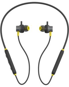 INFINITY by HARMAN Glide N120 Neckband with Advanced 12mm Drivers, Dual Equalizer, IPX5 Sweatproof Bluetooth Headset  (Black, Yellow, In the Ear)
