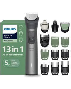 Philips 13-in-1 Grooming Kit Men's Trimmer - Beard, Hair, Body, Nose, Intimate With 120min. runtime, 100% Showerproof, 5yr warranty MG7922