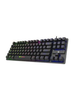 EvoFox Fireblade TKL Semi-Mechanical Gaming Keyboard With 19 Anti-Ghosting & 12 Multimedia Keys, Windows Lock Key, Braided Cable