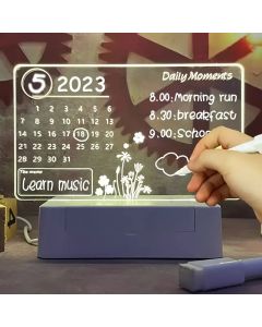 DIY Personalized 3D LED Custom Lamp Calendar Erasable Writing Message Lamp
