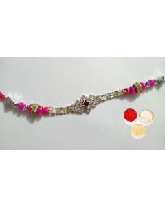 kaira Red Thread Rakhi With KumKum Chawal Rk-047