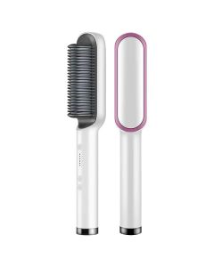 Nebula Hair Straightening Brush Iron Built with Comb, Fast Heating & 5 Temp Settings & Anti-Scald, Perfect for Professional at Home Hair Styler
