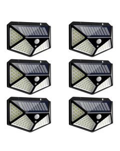 E-Made 100 LED High Bright Outdoor Emergency Solar Lights with Motion Sensor for Home and Garden Pack of 1