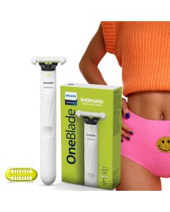 Philips OneBlade Intimate Trimmer Unmatched Skin Protection for Private Parts, Bikini, Underarm & Intimate Areas QP1924/20