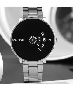 Cypher Paidu international Silver chain Analogue Black Dial Men's Watch