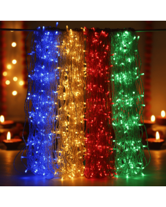 Pixel Led fairy Lights Approx. 10 Meter / 32 Feet Rice Serial Bulbs Home Decoration Lighting for Diwali Christmas Navratra Lighting Ladi jhalar Random Colors