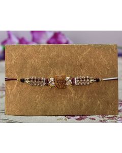 kaira Sai Baba Face Designer Rakhi With KumKum Chawal