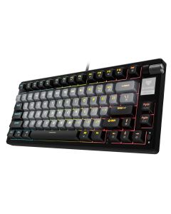 EvoFox Ronin Wired Mechanical Gaming Keyboard With Gasket Mount, 2 Layer Sound Dampening, 75% Layout, Red Switches, Hot Swappable, Per-Key RGB
