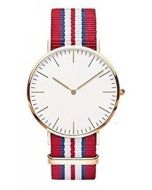 Virat OMG Nylon Strap Analog White Dial Boy Watch