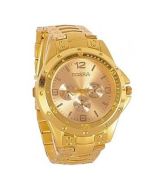 Rosra Golden Chian Analogue Gold Dial Men's Watch - 708604