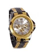 Rosra Men's Analogue Watch Golden Black Dial  steel chain RSGB
