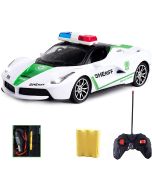 Nord Rechargeable Remote Control Police Car with Lights, High Speed RC Vehicle Toy for Kids