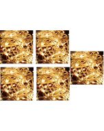 5Mtr Pack Of 5 RICE string strip Yellow Pack of 5 decoration lights 5 METRE LONG - Diwali / Festival / Wedding / Gifting / Xmax / New Year