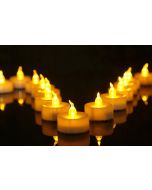 Virat Flameless Orange Color Pack of 24  LED Tealights Birthday/ Festival / Anniversary / All purpose 6 MultiColor (batteries included) High Quality Long Lasting