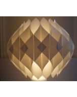 Diwali Diamond Shape Puzzle Ball Decorative Lamp Kandil for Diwali Home Balcony Decoration (White)