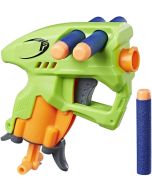 NanoFire Blaster, Green Single-Shot Blaster with Dart Storage, Includes 3 Elite Darts, For Kids Ages 8 and up