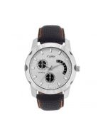 Cypher Blue Leather Analogue White Dial Men's Watch C3