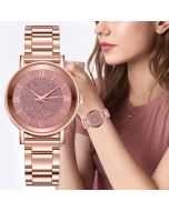 Shopolic Girls Rose Gold-Toned & Pink Analogue Watch SDS 107 PINK For Women