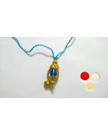 kaira Bhaiya Bhabhi Blue Designer Rakhi With KumKum Chawal