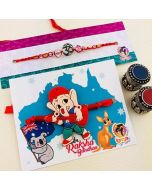 kaira Bal Ganesh Rakhi For Kids With KumKum Chawal Pack of 2