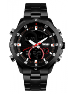 SKMEI 1146 Black Chain Casual Analog-Digital Black Dial Men's Watch 