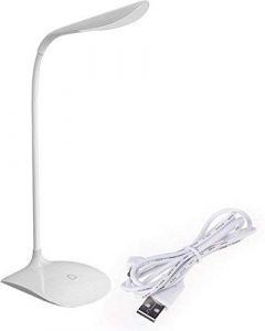 DP Rechargeable LED Touch On/Off Switch Desk Lamp Table Lamp  (30 cm, White)