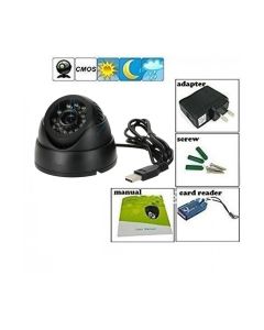 Virat CCTV 24 IR Night Vision Motion Detection Camera DVR with Memory Card Slot Recording (USB),Black