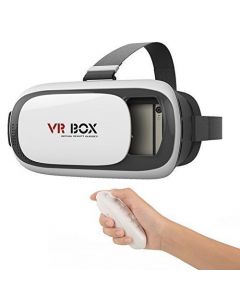 Crypto Google Cardboard VR Box 3D Glasses With Bluetooth Wireless Remote Controller 
