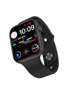 T55 Heart Rate Monitor Smart Watch | Fitness Tracker T55 Smartwatch | 6th Series with Bluetooth Connecting Watch for Kids, Adult - Black Color