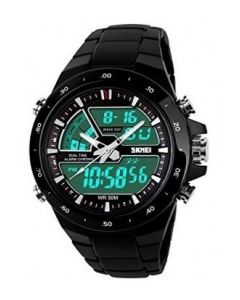 Skmei 1016 Black Analogue Digital Black Dial Men's Watch