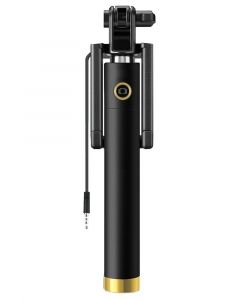 Crypto Black Long Waterproof Selfie Stick Foldable For Android and iPhone