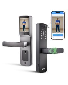 Godrej Smart Lock Neo Pro With Camera, View Screen , Wi-fi, 7 in 1 Access Fingerprint, PIN, RFID card or a mechanical key