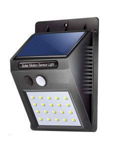 E-Made Hammer 20 LED Bright Outdoor Solar Lights with Motion Sensor for Home and Guarden (Black)