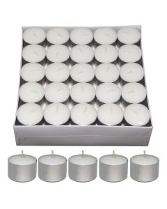 Virat Trades Wax Tea Light Candle (White, Set of 50, 9 Hours Burn Time)