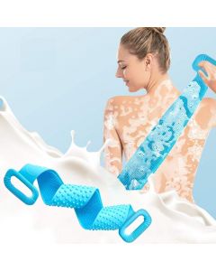 Silicone Back Scrubber Bath Brush Washer For Dead Skin Removal Double Side Brush Belt For Shower Exfoliating Belt,Body Scrubber