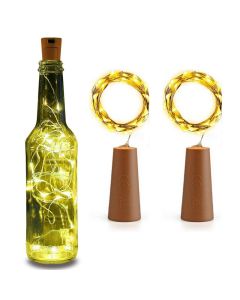 Wine Bottle Lights with Cork Copper Wire String Lights,2M Battery Operated Fairy Light for Diwali Warm White