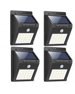 Bigsavings. Light-Solar Powered Cordless Outdoor Led Motion Sensor Path and Security Light - Pack of 4, Multicolor