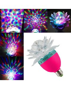  5W LED Crystal Lotus Magic Ball, Rotating Strobe, Multi Color For Disco Party, D.J Party,Club, Other Decorative Purpose