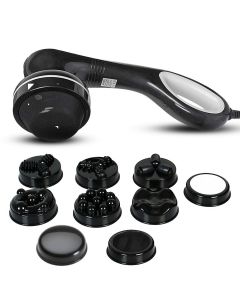 AGARO Relaxo Electric Handheld Massager With 8 Massage Heads, 5 Mode & 6 Speed Settings for Full Body Pain Relief & Relaxation