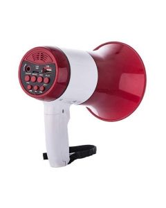 Boost 50 Watt Handheld Megaphone With USB and Memory Card Recorder or Announcing; Talk; Record; Play; Siren 